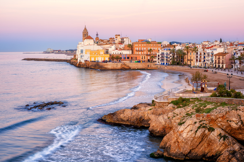 Platja de Sitges, a la costa del Garraf